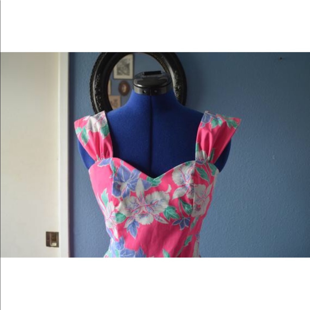 Royal Creations Hawaii Pink Floral Dress